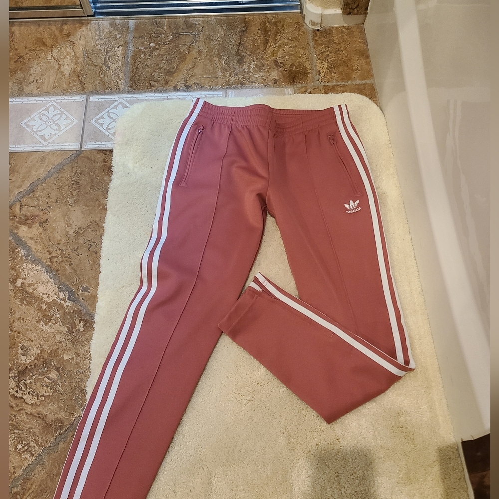Adidas women dusty Pink Track Pants